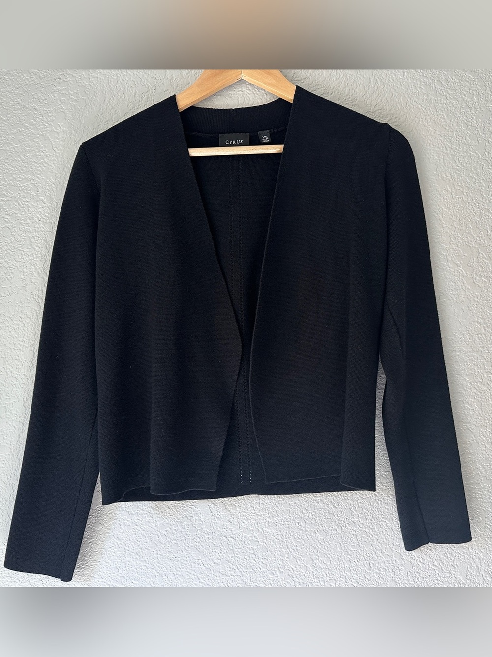 Cyrus - Black Open-Front Women’s Cardigan - Size XS - Will fit up to a Medium